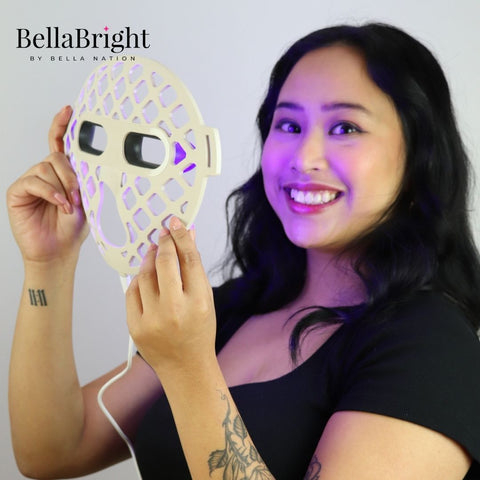 BellaBright LED Light Therapy Face Mask: Anti-Ageing, Helps with Acne, Boosts Collagen